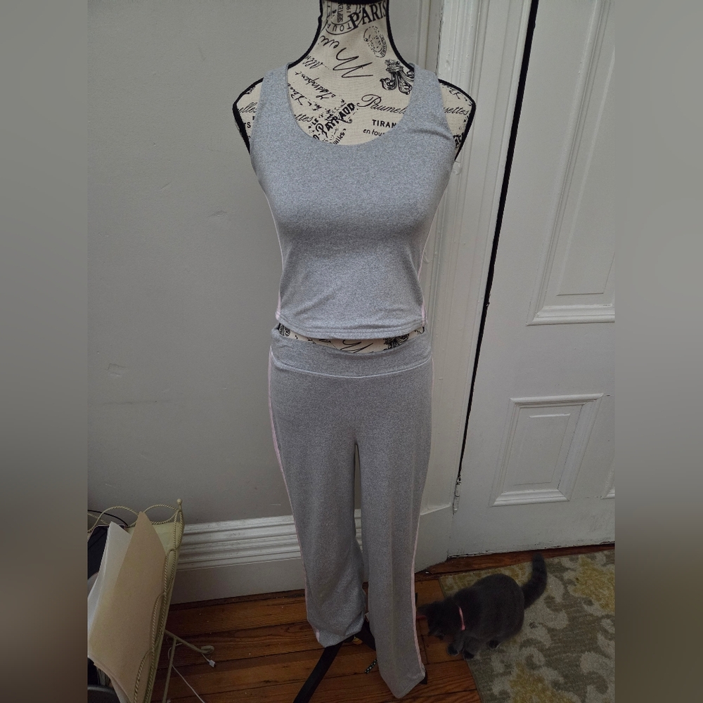Forever 21 Silver Gray Lounge Set - Tank Top & Pants